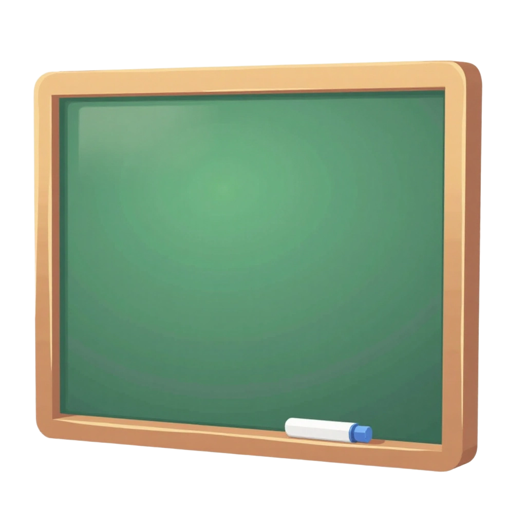 Blank Chalkboard with Chalk